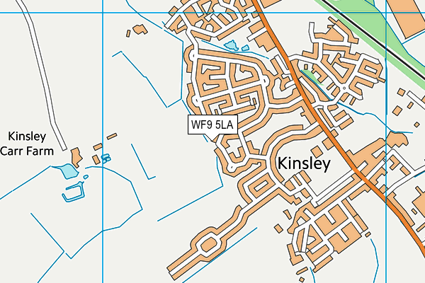 WF9 5LA map - OS VectorMap District (Ordnance Survey) WF9 5LA map - OS VectorMap District (Ordnance Survey)