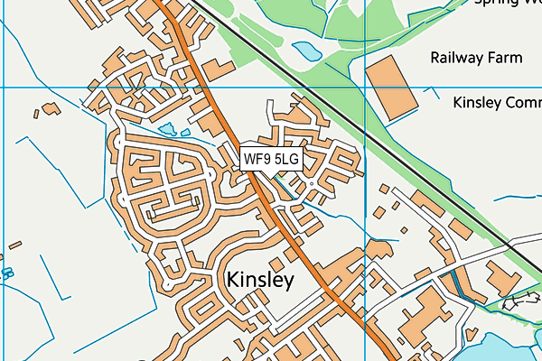 WF9 5LG map - OS VectorMap District (Ordnance Survey) WF9 5LG map - OS VectorMap District (Ordnance Survey)
