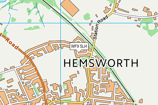 WF9 5LH map - OS VectorMap District (Ordnance Survey) WF9 5LH map - OS VectorMap District (Ordnance Survey)