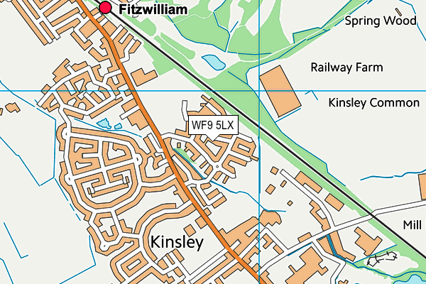 WF9 5LX map - OS VectorMap District (Ordnance Survey) WF9 5LX map - OS VectorMap District (Ordnance Survey)