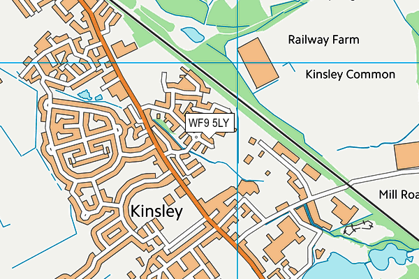 WF9 5LY map - OS VectorMap District (Ordnance Survey) WF9 5LY map - OS VectorMap District (Ordnance Survey)