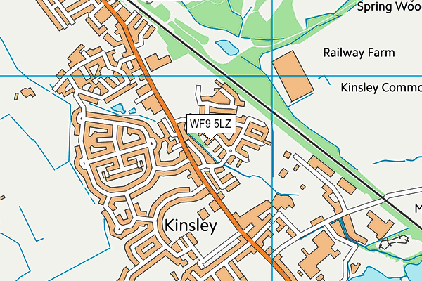 WF9 5LZ map - OS VectorMap District (Ordnance Survey) WF9 5LZ map - OS VectorMap District (Ordnance Survey)