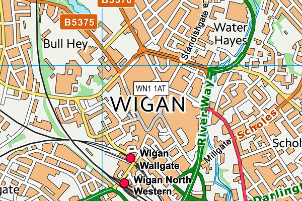 WN1 1AT map - OS VectorMap District (Ordnance Survey)