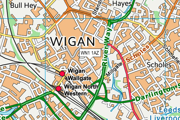 WN1 1AZ map - OS VectorMap District (Ordnance Survey) WN1 1AZ map - OS VectorMap District (Ordnance Survey)