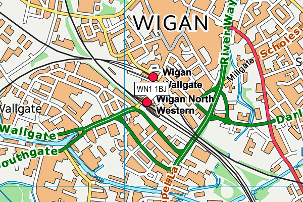 WN1 1BJ map - OS VectorMap District (Ordnance Survey) WN1 1BJ map - OS VectorMap District (Ordnance Survey)