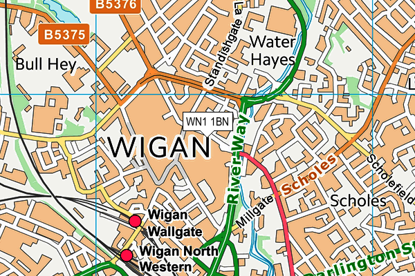WN1 1BN map - OS VectorMap District (Ordnance Survey)