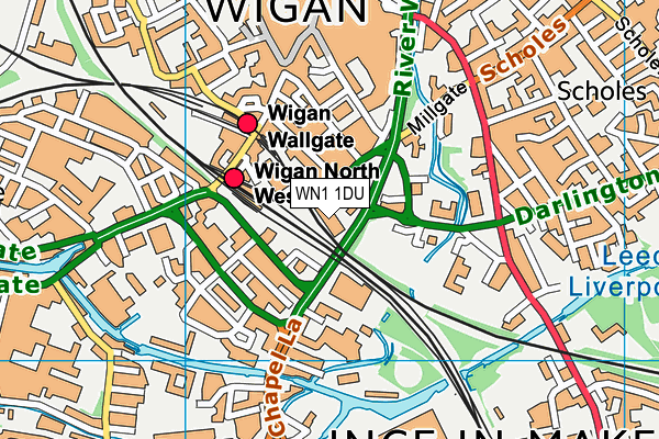 WN1 1DU map - OS VectorMap District (Ordnance Survey) WN1 1DU map - OS VectorMap District (Ordnance Survey)