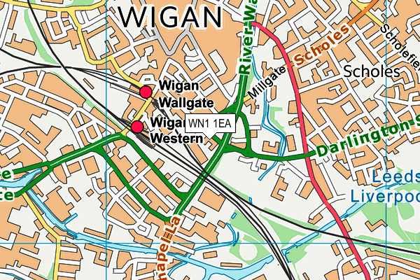 WN1 1EA map - OS VectorMap District (Ordnance Survey) WN1 1EA map - OS VectorMap District (Ordnance Survey)