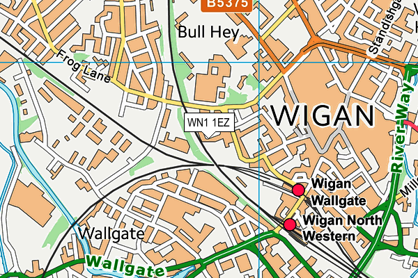 WN1 1EZ map - OS VectorMap District (Ordnance Survey) WN1 1EZ map - OS VectorMap District (Ordnance Survey)