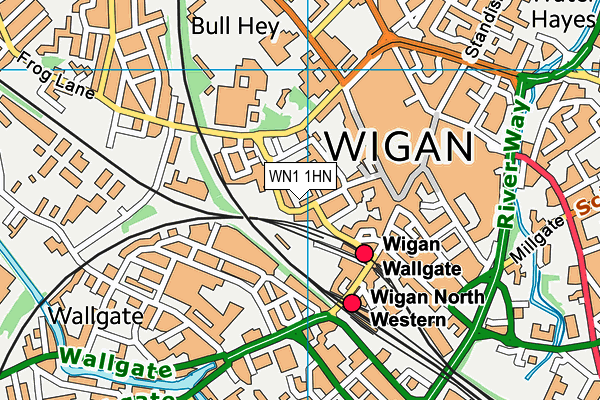 WN1 1HN map - OS VectorMap District (Ordnance Survey) WN1 1HN map - OS VectorMap District (Ordnance Survey)