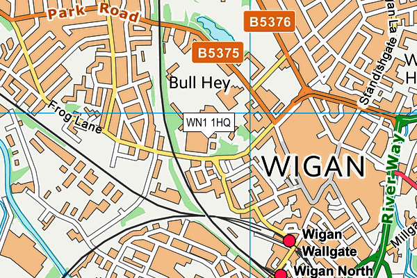 WN1 1HQ map - OS VectorMap District (Ordnance Survey) WN1 1HQ map - OS VectorMap District (Ordnance Survey)