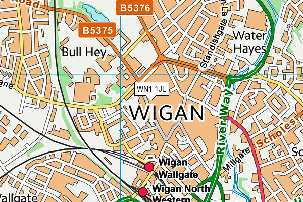 WN1 1JL map - OS VectorMap District (Ordnance Survey) WN1 1JL map - OS VectorMap District (Ordnance Survey)