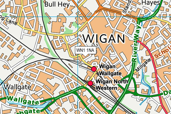WN1 1NA map - OS VectorMap District (Ordnance Survey) WN1 1NA map - OS VectorMap District (Ordnance Survey)