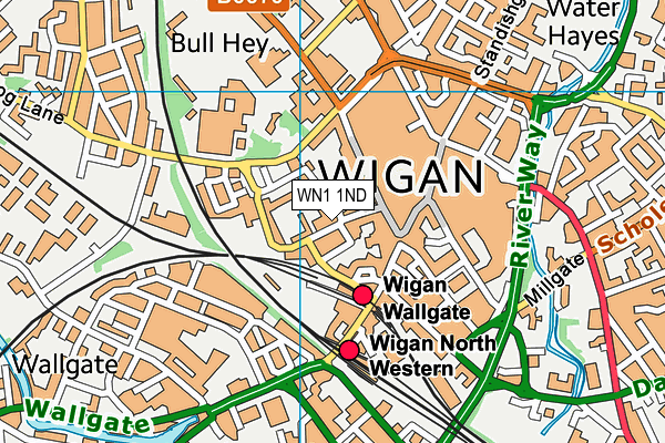 WN1 1ND map - OS VectorMap District (Ordnance Survey) WN1 1ND map - OS VectorMap District (Ordnance Survey)