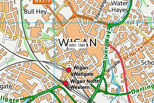 WN1 1NR map - OS VectorMap District (Ordnance Survey) WN1 1NR map - OS VectorMap District (Ordnance Survey)