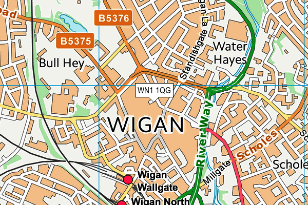 WN1 1QG map - OS VectorMap District (Ordnance Survey) WN1 1QG map - OS VectorMap District (Ordnance Survey)