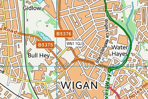 WN1 1QJ map - OS VectorMap District (Ordnance Survey) WN1 1QJ map - OS VectorMap District (Ordnance Survey)