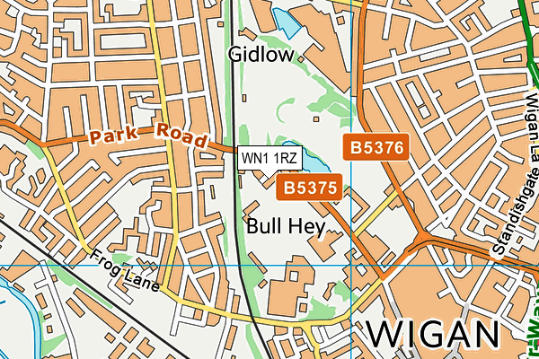 WN1 1RZ map - OS VectorMap District (Ordnance Survey) WN1 1RZ map - OS VectorMap District (Ordnance Survey)