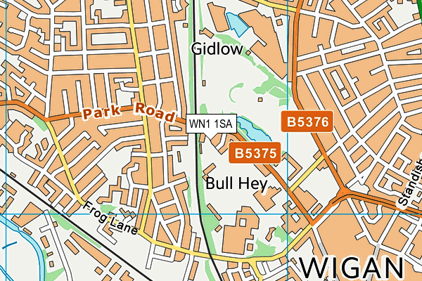 WN1 1SA map - OS VectorMap District (Ordnance Survey) WN1 1SA map - OS VectorMap District (Ordnance Survey)
