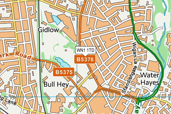 WN1 1TD map - OS VectorMap District (Ordnance Survey) WN1 1TD map - OS VectorMap District (Ordnance Survey)