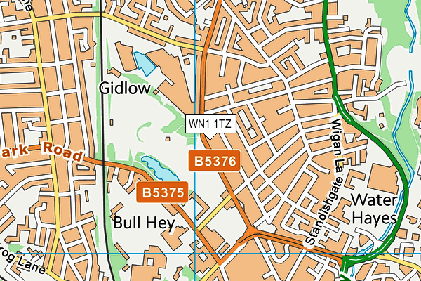 WN1 1TZ map - OS VectorMap District (Ordnance Survey) WN1 1TZ map - OS VectorMap District (Ordnance Survey)