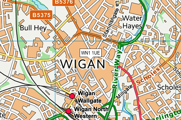 WN1 1UE map - OS VectorMap District (Ordnance Survey) WN1 1UE map - OS VectorMap District (Ordnance Survey)
