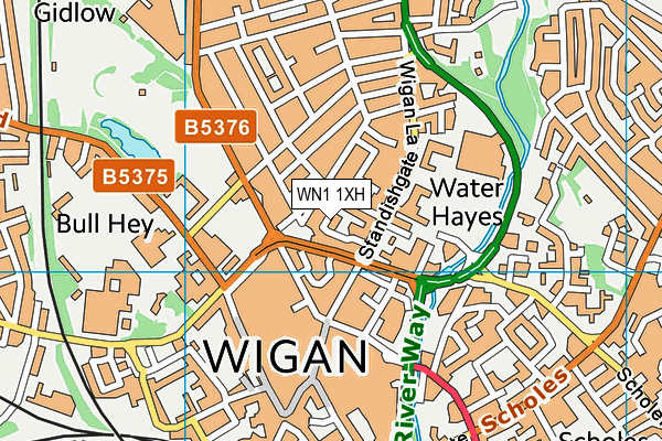 WN1 1XH map - OS VectorMap District (Ordnance Survey) WN1 1XH map - OS VectorMap District (Ordnance Survey)