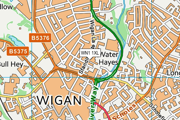 WN1 1XL map - OS VectorMap District (Ordnance Survey)