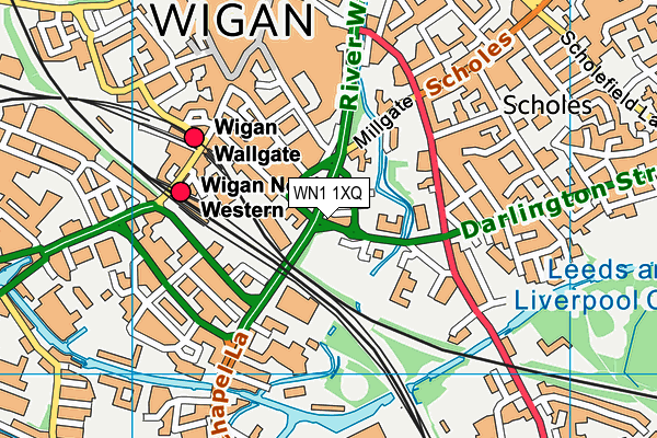WN1 1XQ map - OS VectorMap District (Ordnance Survey) WN1 1XQ map - OS VectorMap District (Ordnance Survey)