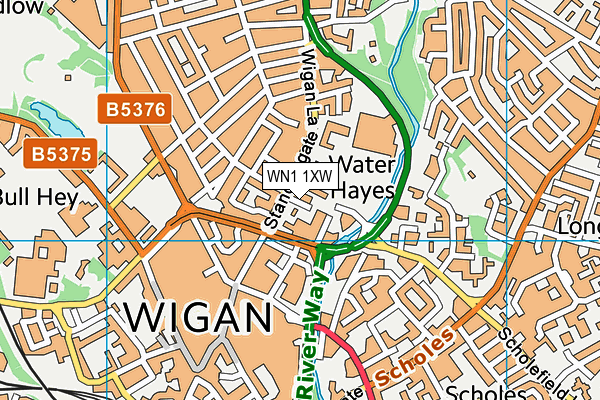 WN1 1XW map - OS VectorMap District (Ordnance Survey) WN1 1XW map - OS VectorMap District (Ordnance Survey)