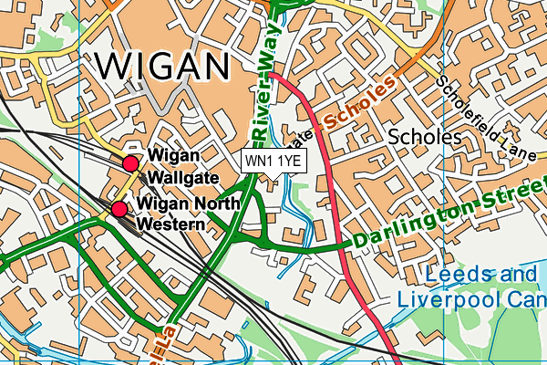 WN1 1YE map - OS VectorMap District (Ordnance Survey) WN1 1YE map - OS VectorMap District (Ordnance Survey)
