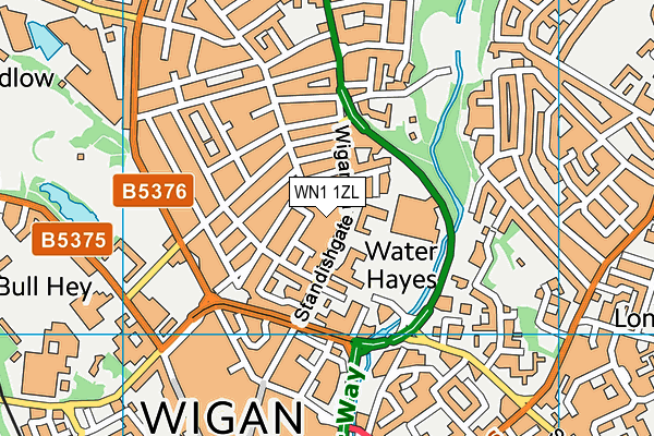 WN1 1ZL map - OS VectorMap District (Ordnance Survey)