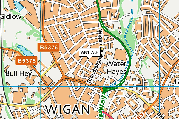 WN1 2AH map - OS VectorMap District (Ordnance Survey) WN1 2AH map - OS VectorMap District (Ordnance Survey)