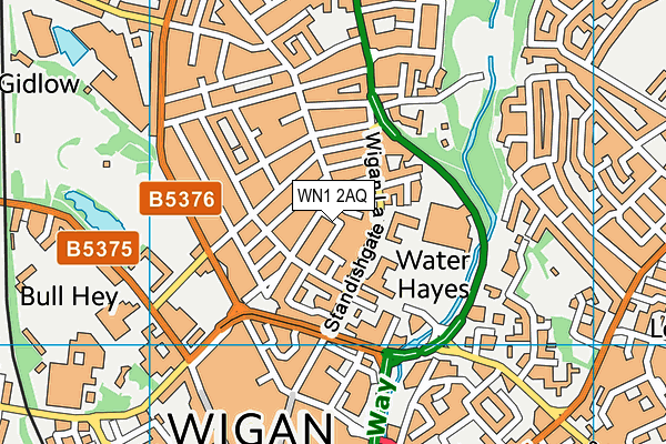 WN1 2AQ map - OS VectorMap District (Ordnance Survey) WN1 2AQ map - OS VectorMap District (Ordnance Survey)