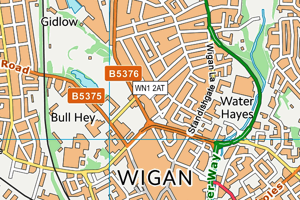 WN1 2AT map - OS VectorMap District (Ordnance Survey) WN1 2AT map - OS VectorMap District (Ordnance Survey)