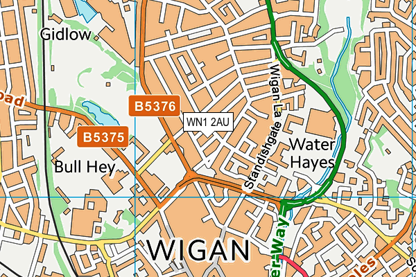 WN1 2AU map - OS VectorMap District (Ordnance Survey) WN1 2AU map - OS VectorMap District (Ordnance Survey)