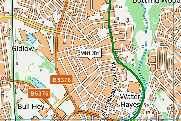 WN1 2BY map - OS VectorMap District (Ordnance Survey) WN1 2BY map - OS VectorMap District (Ordnance Survey)
