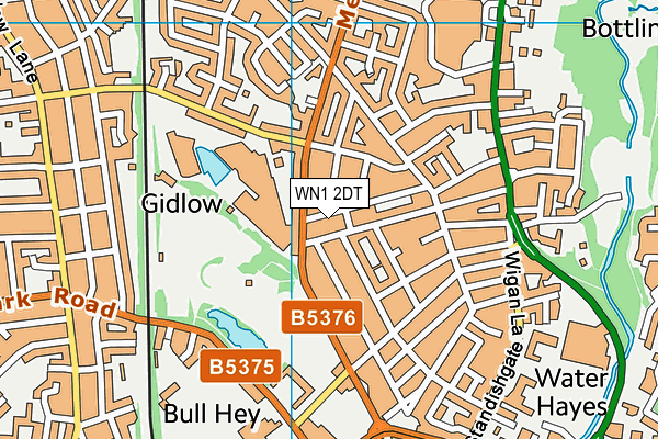 WN1 2DT map - OS VectorMap District (Ordnance Survey)
