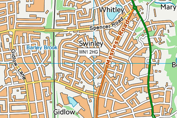 WN1 2HG map - OS VectorMap District (Ordnance Survey) WN1 2HG map - OS VectorMap District (Ordnance Survey)