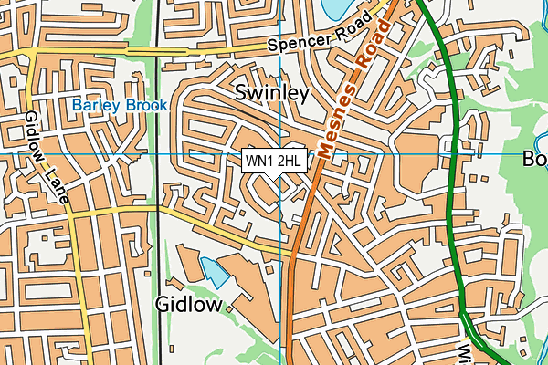 WN1 2HL map - OS VectorMap District (Ordnance Survey) WN1 2HL map - OS VectorMap District (Ordnance Survey)
