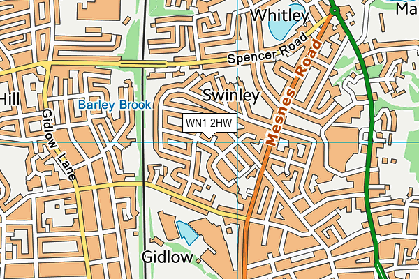 WN1 2HW map - OS VectorMap District (Ordnance Survey) WN1 2HW map - OS VectorMap District (Ordnance Survey)