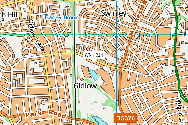 WN1 2JH map - OS VectorMap District (Ordnance Survey)