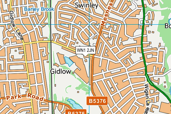 WN1 2JN map - OS VectorMap District (Ordnance Survey) WN1 2JN map - OS VectorMap District (Ordnance Survey)