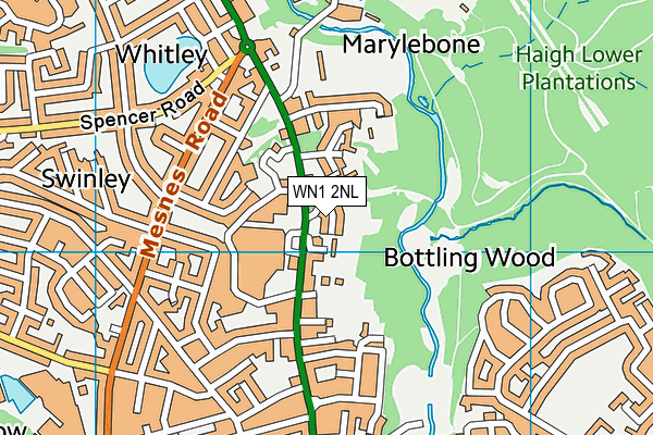 WN1 2NL map - OS VectorMap District (Ordnance Survey) WN1 2NL map - OS VectorMap District (Ordnance Survey)