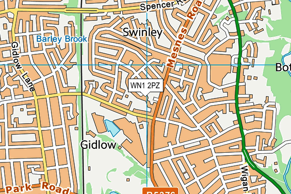 WN1 2PZ map - OS VectorMap District (Ordnance Survey) WN1 2PZ map - OS VectorMap District (Ordnance Survey)