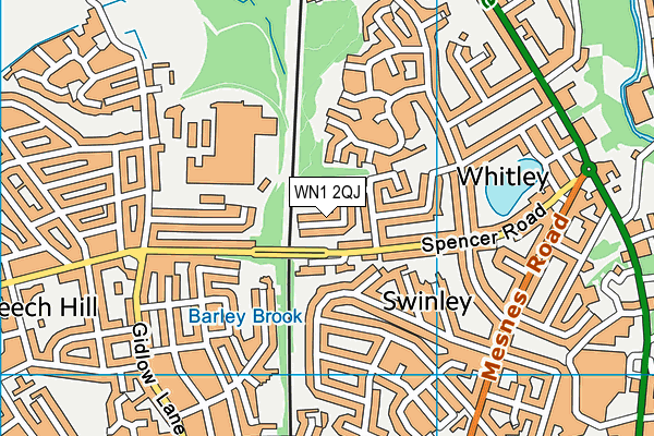 WN1 2QJ map - OS VectorMap District (Ordnance Survey) WN1 2QJ map - OS VectorMap District (Ordnance Survey)
