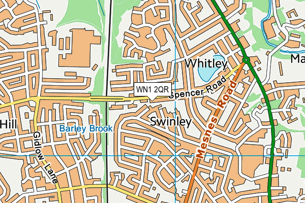 WN1 2QR map - OS VectorMap District (Ordnance Survey) WN1 2QR map - OS VectorMap District (Ordnance Survey)