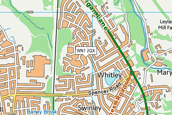 WN1 2QX map - OS VectorMap District (Ordnance Survey) WN1 2QX map - OS VectorMap District (Ordnance Survey)
