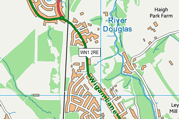 WN1 2RE map - OS VectorMap District (Ordnance Survey) WN1 2RE map - OS VectorMap District (Ordnance Survey)
