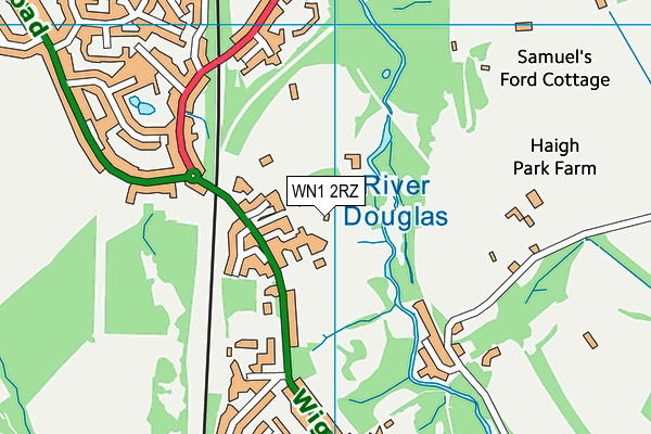 WN1 2RZ map - OS VectorMap District (Ordnance Survey)